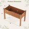 Brown Fir Wood Raised Garden Bed with Liner and Drainage Holes